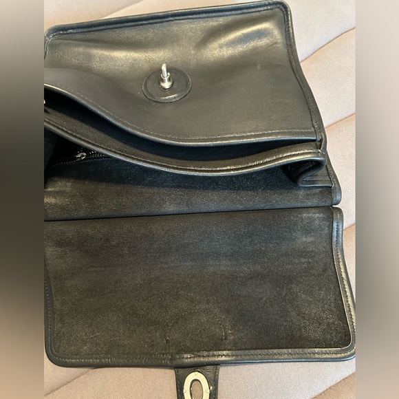 RARE Vintage COACH Willis Crossbody Bag Black/Nickel - Picture 10 of 12